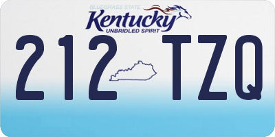 KY license plate 212TZQ