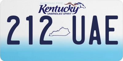 KY license plate 212UAE