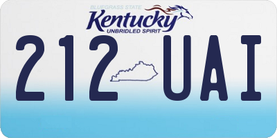 KY license plate 212UAI