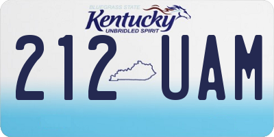 KY license plate 212UAM