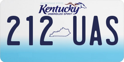 KY license plate 212UAS