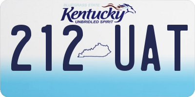 KY license plate 212UAT