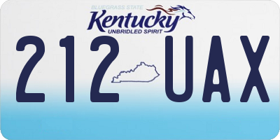 KY license plate 212UAX