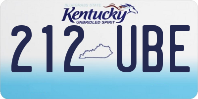 KY license plate 212UBE