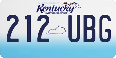 KY license plate 212UBG