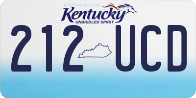 KY license plate 212UCD