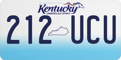 KY license plate 212UCU