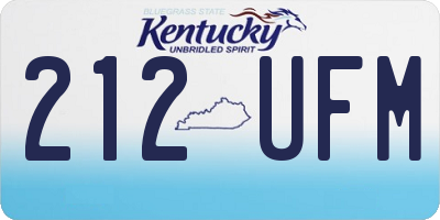 KY license plate 212UFM