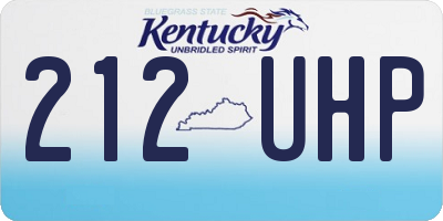 KY license plate 212UHP