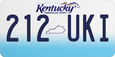 KY license plate 212UKI