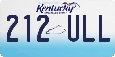 KY license plate 212ULL