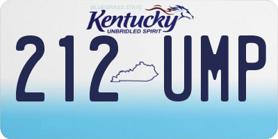KY license plate 212UMP