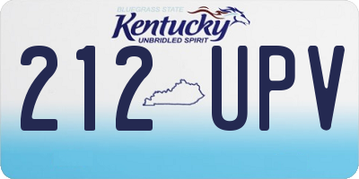 KY license plate 212UPV
