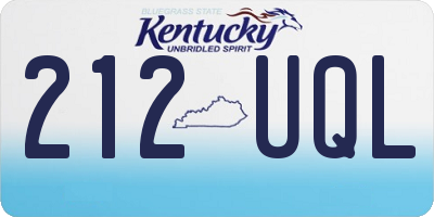 KY license plate 212UQL