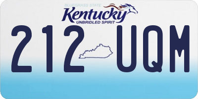 KY license plate 212UQM