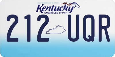 KY license plate 212UQR