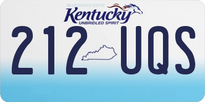 KY license plate 212UQS