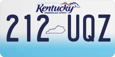 KY license plate 212UQZ