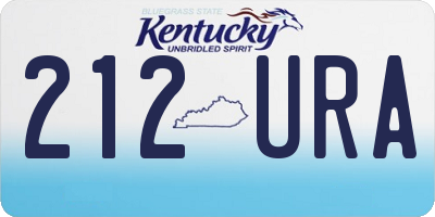 KY license plate 212URA