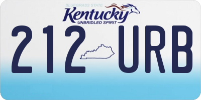KY license plate 212URB