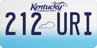 KY license plate 212URI