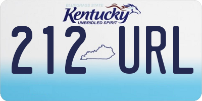KY license plate 212URL