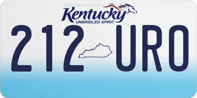 KY license plate 212URO