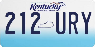 KY license plate 212URY