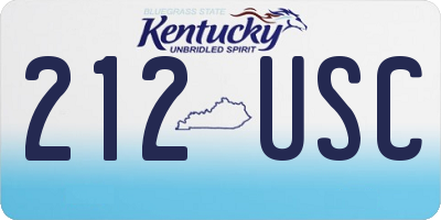 KY license plate 212USC