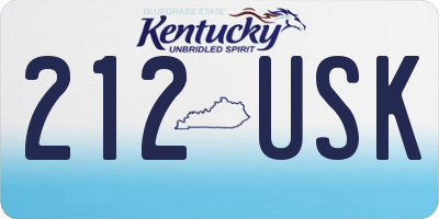KY license plate 212USK