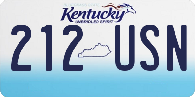 KY license plate 212USN