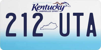 KY license plate 212UTA