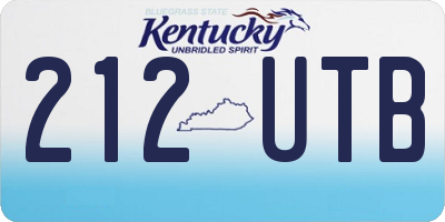 KY license plate 212UTB