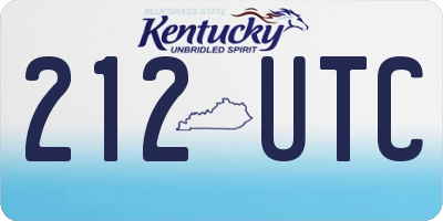 KY license plate 212UTC