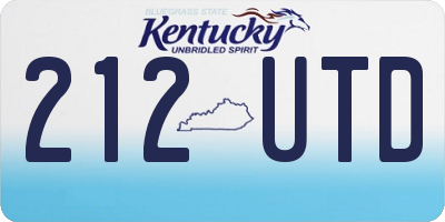 KY license plate 212UTD
