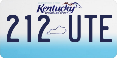 KY license plate 212UTE