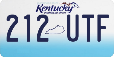 KY license plate 212UTF