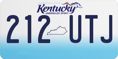 KY license plate 212UTJ