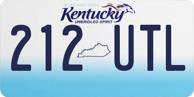 KY license plate 212UTL