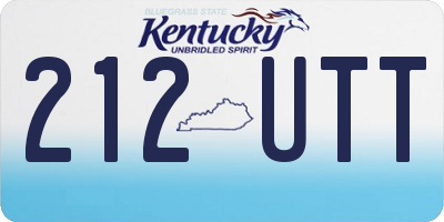 KY license plate 212UTT