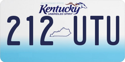 KY license plate 212UTU