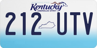 KY license plate 212UTV