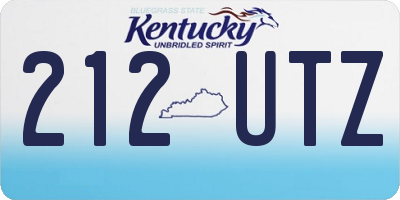 KY license plate 212UTZ