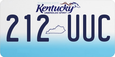 KY license plate 212UUC