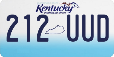KY license plate 212UUD