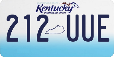 KY license plate 212UUE