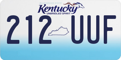 KY license plate 212UUF