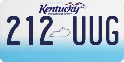 KY license plate 212UUG
