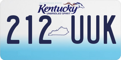 KY license plate 212UUK