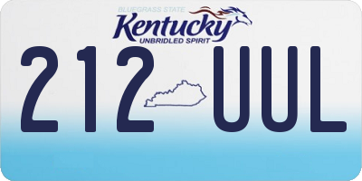 KY license plate 212UUL